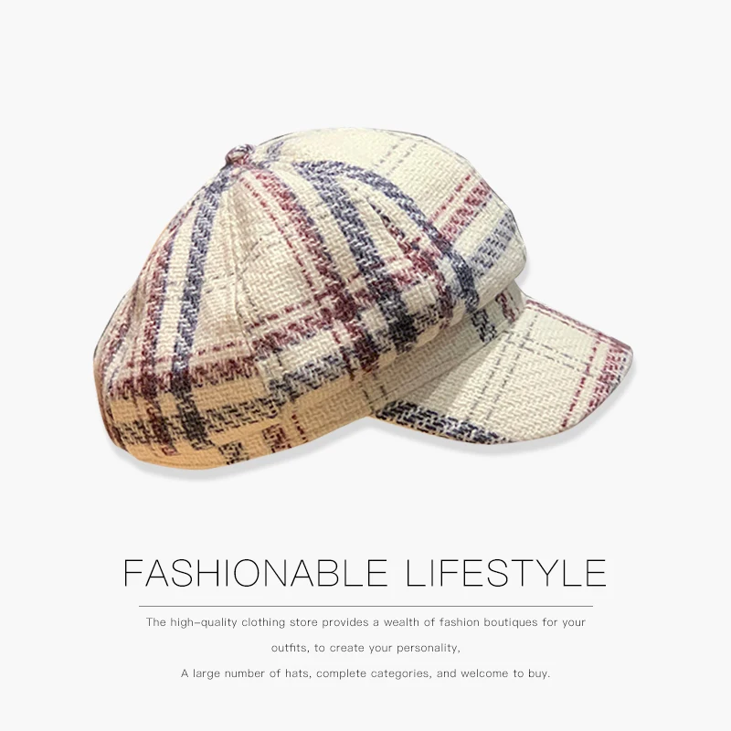 Осенне зимний Ретро берет женский Британский японский западный стиль полосатый