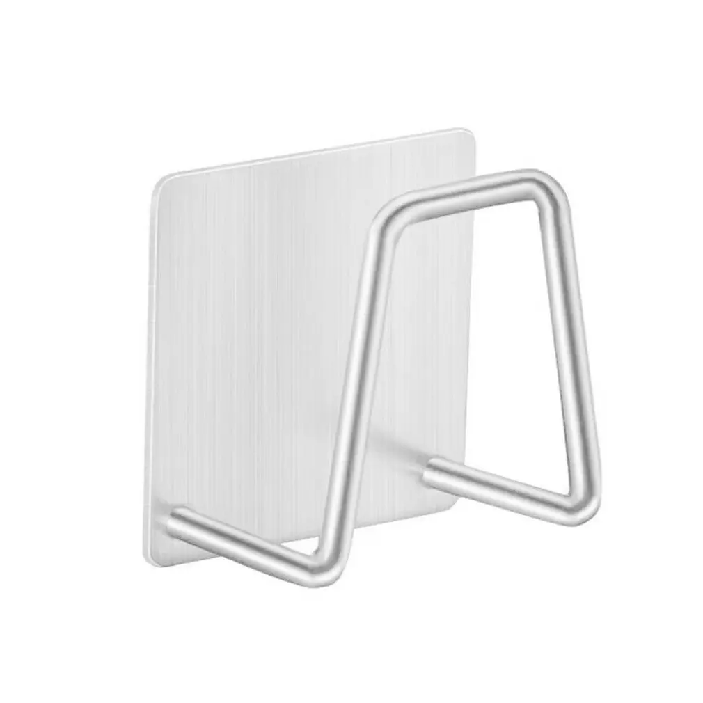 

Kitchen Stainless Steel Sink Sponges Holder Self Adhesive Drain Drying Rack Kitchen Wall Hooks Storage Organizer