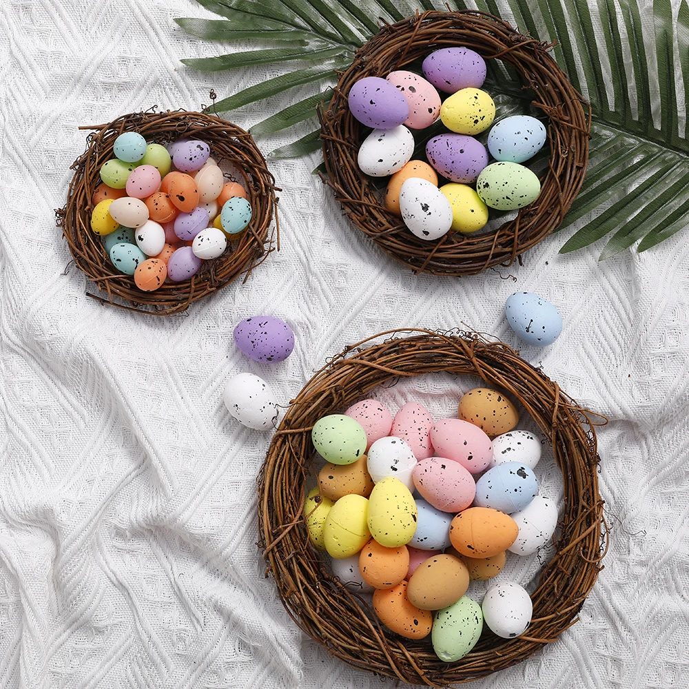 

20pcs/set Foam Easter Simulation Egg Artificial Bird Nest DIY Painted Pigeon Egg Easter Party Decor Kids Gifts Miniature Toys