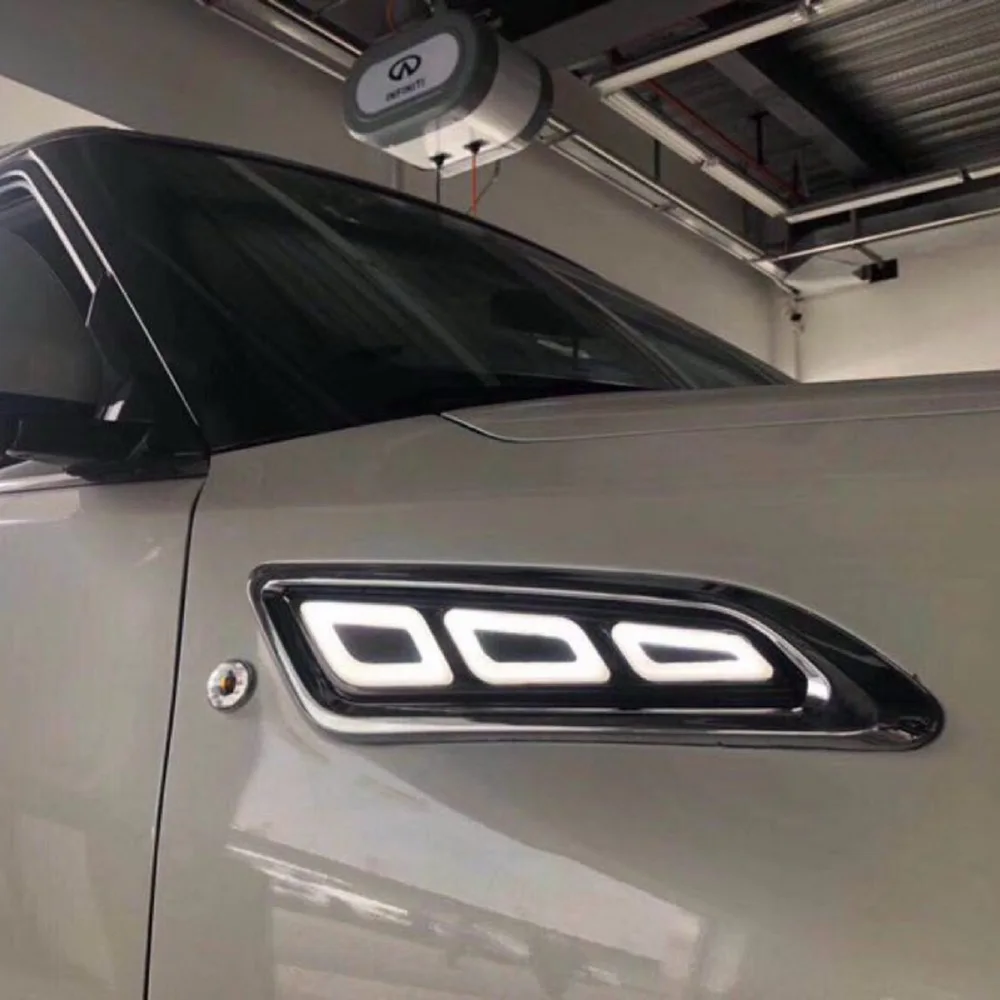 Дневные ходовые огни со светодиодный подсветкой для Nissan патруль 2012-18 и Infiniti QX