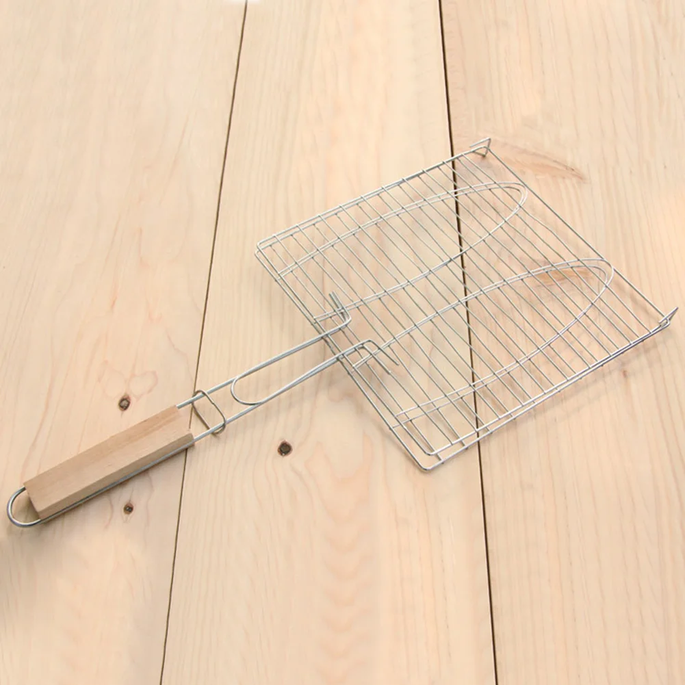 

Stainless Steel BBQ Grill Net Grilled Fish Clip BBQ Tools Kitchen BBQ Accessories Barbecue Supplies For Home Park Wholesale