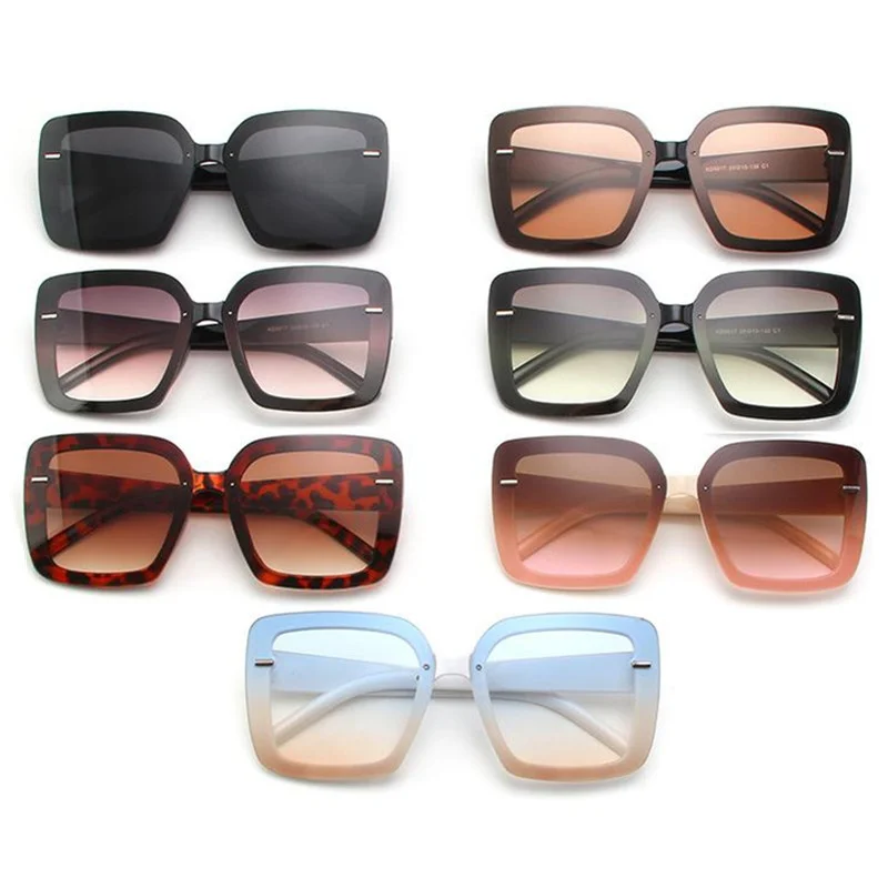 

Fashion Sunglasses Unisex Rice Nails Sun Glasses Gradient Color Lens Adumbral Anti-UV Spectacles Oversize Frame Eyeglasses