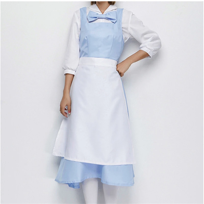 Женское платье Красавица и Чудовище маскарадный костюм комплект синего цвета