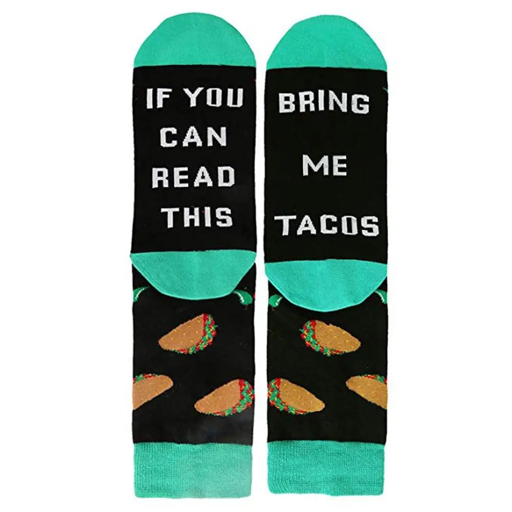 

Fashion Personality Socks Winter Men Women Casual Cotton Mischievous Letter Pattern Mid Stockings Stretch Warm And Comfortable