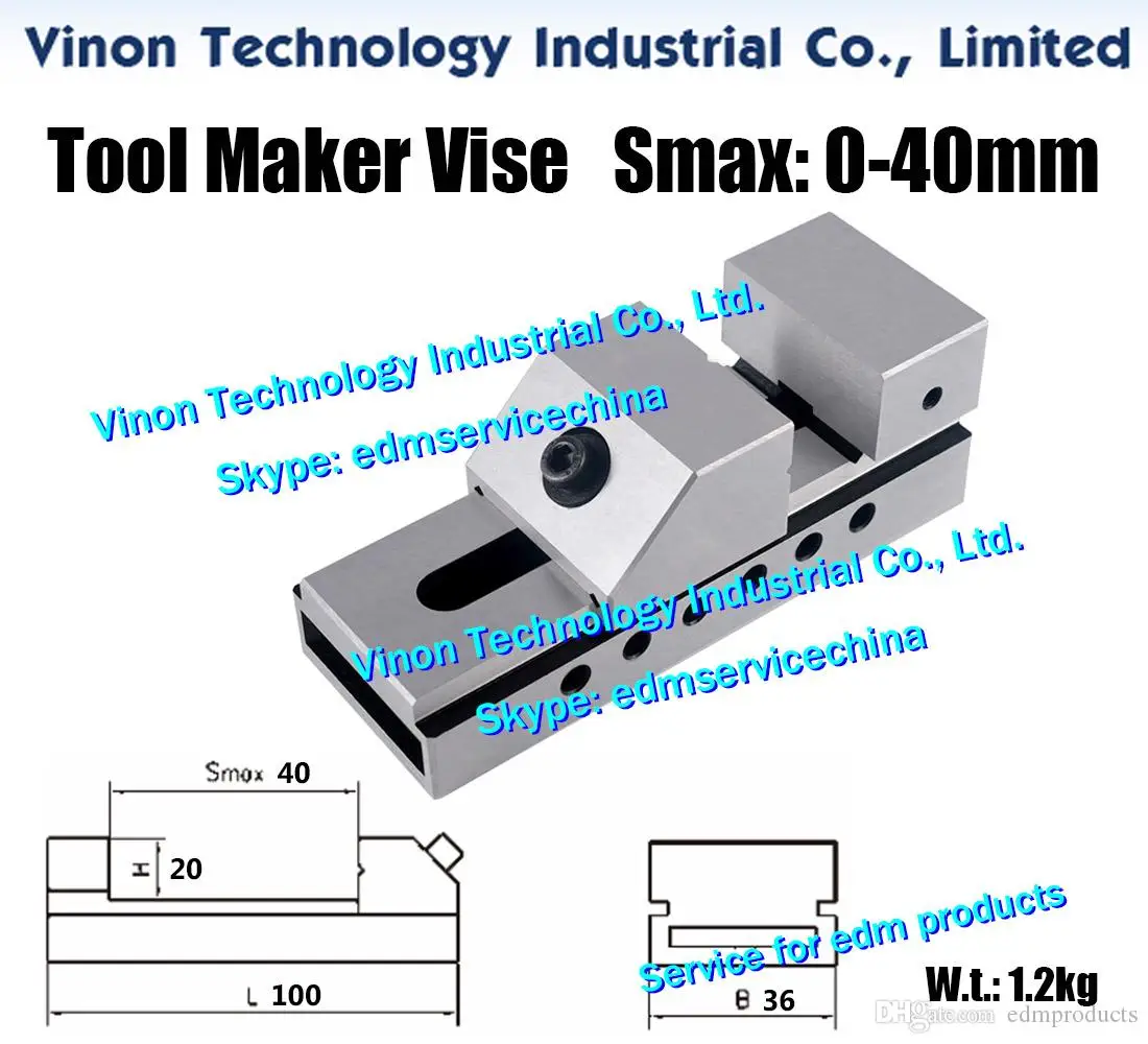 

Edm инструмент, инструмент, тиски, максимальное открытие: 0-40 мм (L = 100,W = 36, челюсти H = 20), тиски EDM Toolmaker с проволочной резкой 1,5 дюйма, отверстие че...
