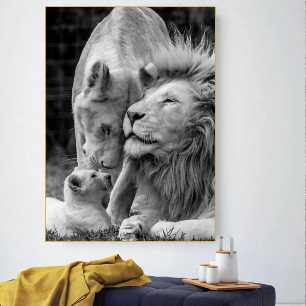 

Golden Retriever Lion In The Dark Canvas Art Wall Prints Animal Art Deco Pictures African Lions Paintings For Home Decoration