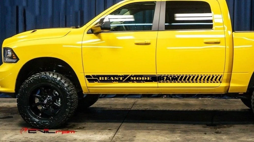 1 Набор/2 шт. Набор наклеек с боковой полосой Dodge Ram дверные полосы 2009 2017 в виде