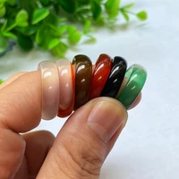 women natural agate rings vintage charms finger ring crystals and stones promise couple ring gift cheap jewelry black