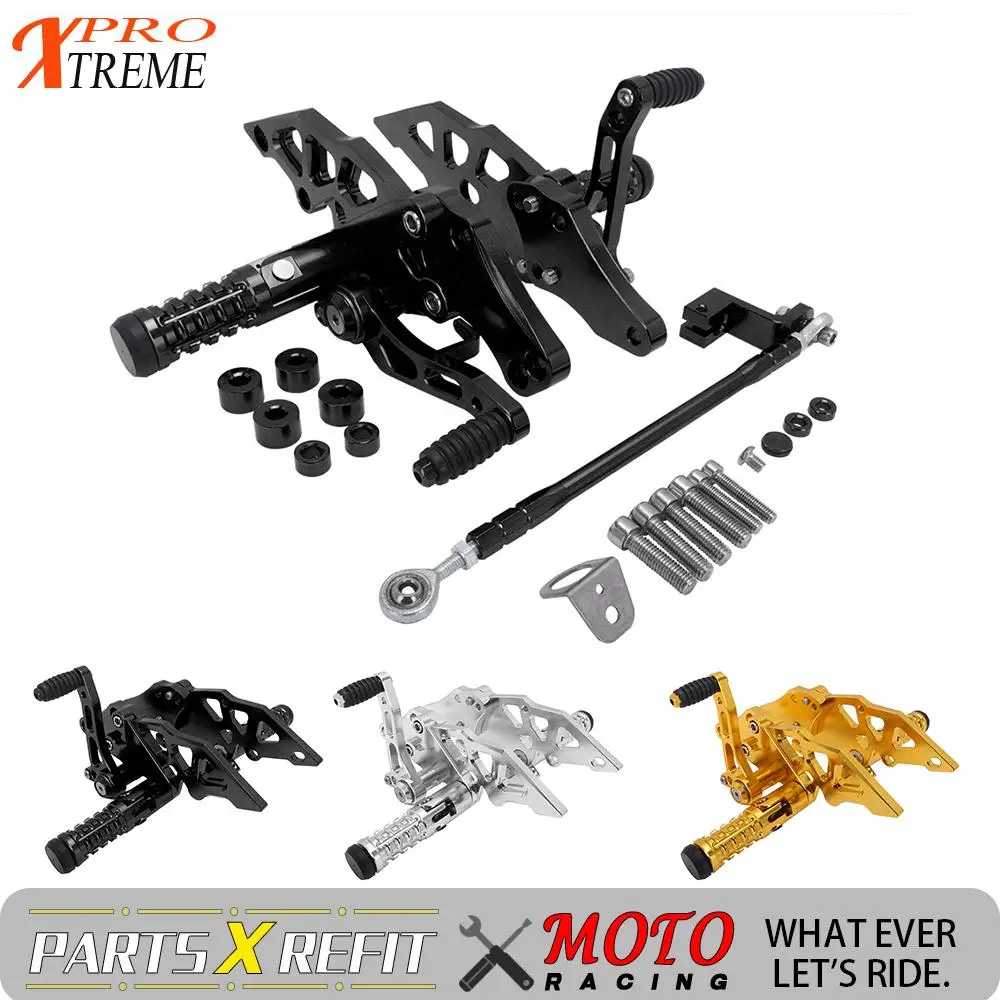 

Motorcycle CNC Adjustable Footrests Aluminum Alloy Rear Footpeg Foot Rests For YAMAHA YZFR15 YZF R15 YZF-R15 V3 2017 2018 2019