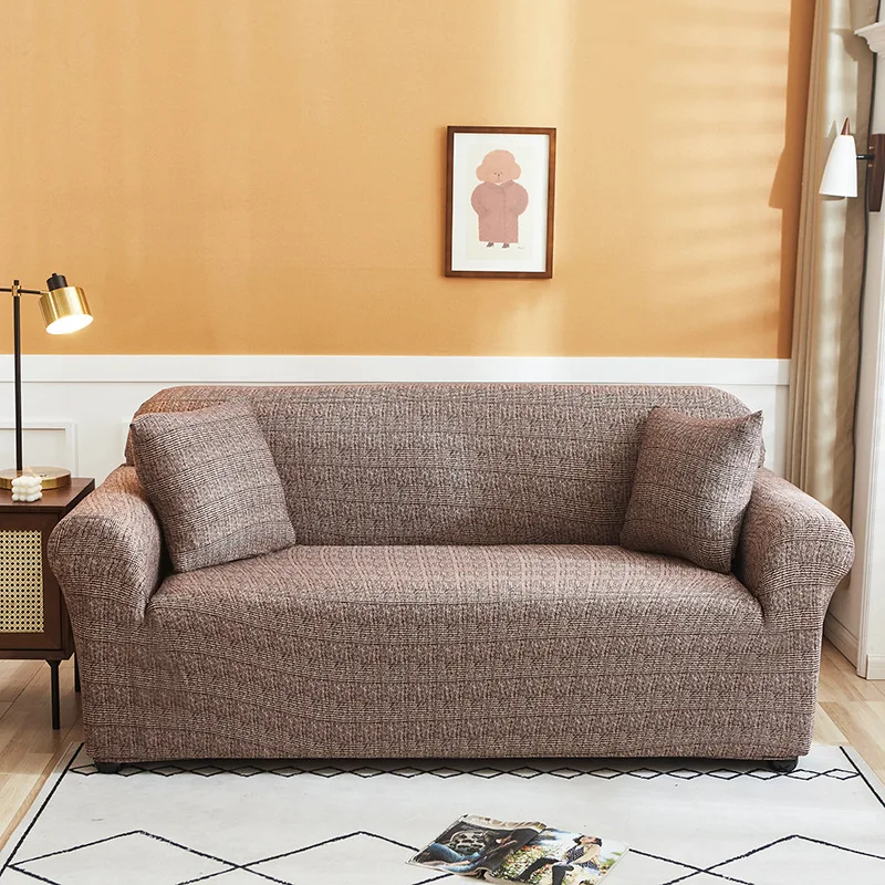 

Elastic Polyester Sofa Cover for Living Room Lattice Down-knitted Fabric Cover Protective Cover 1/2/3/4 Seat