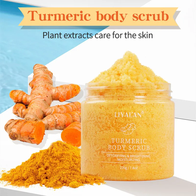 

220g Turmeric Body Scrub Detoxifying Brightening Moisturizing Cream