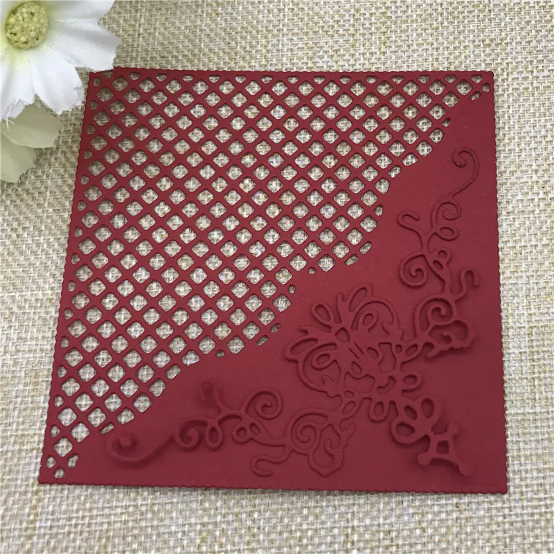 

Grid Background Square Frame Metal Cutting Dies Stencils for DIY Scrapbooking DIY Paper Cards Photo Album Decorative Embossing