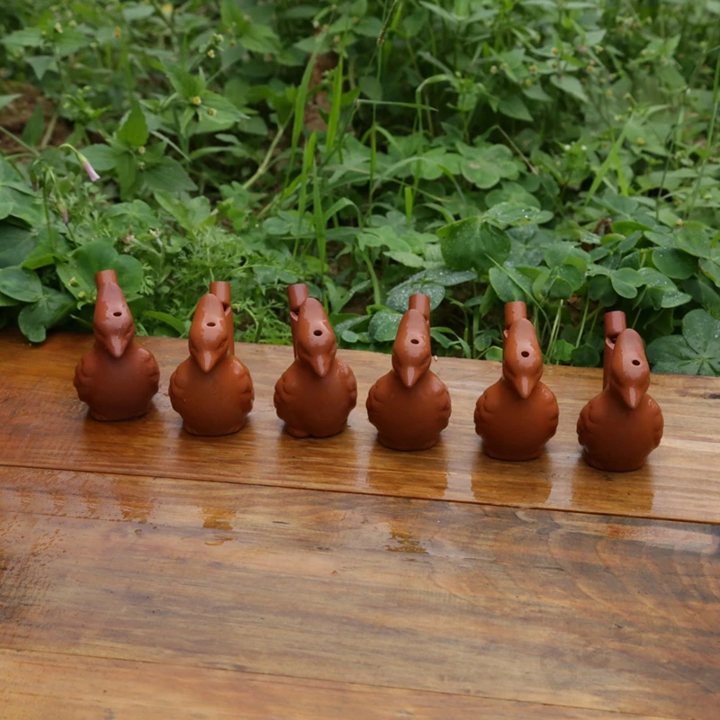 Silbato Vintage de cer&aacute;mica para aves de agua, juguete de ba&ntilde;o para ni&ntilde;os, artesan&iacute;as, Ocarina, canciones-2