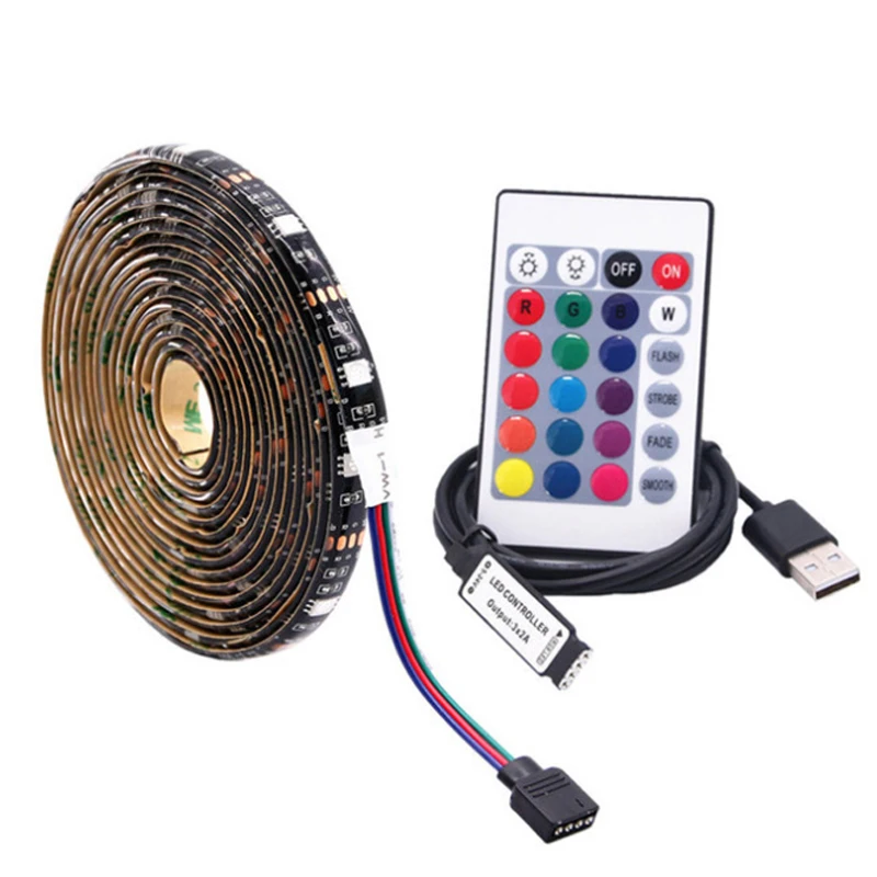 Светодиодные ленты светильник USB 5050SMD DC5V гибкие светодиодные лампы Смарт RGB LED Bande