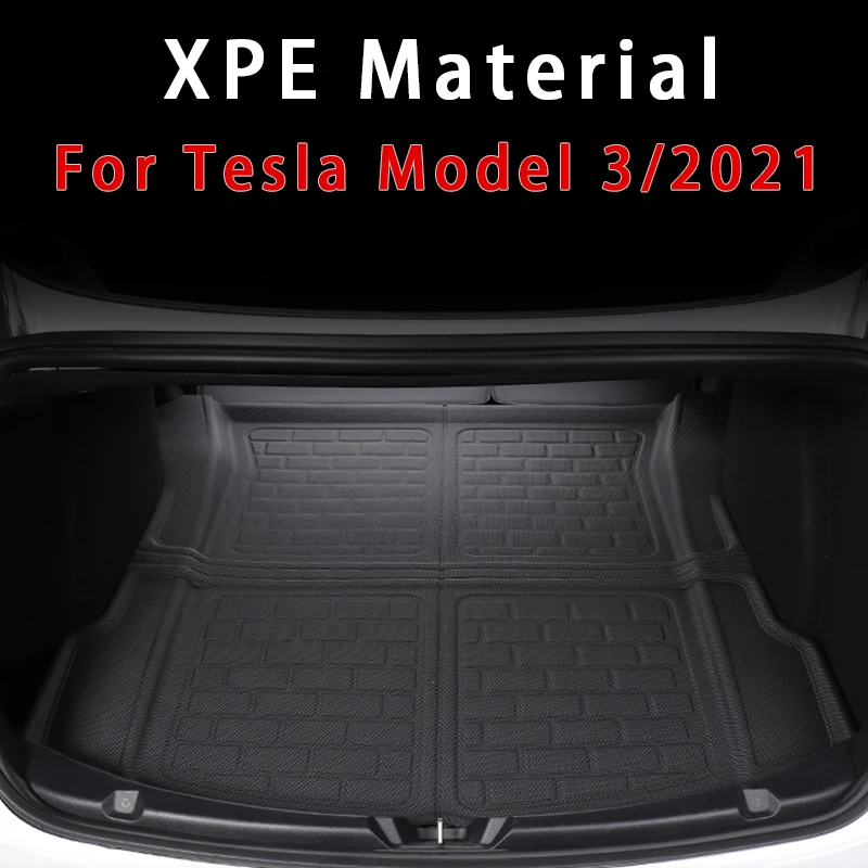 

New Car Waterproof Trunk Mats For Tesla Model 3 Customized Car Rear Trunk Storage Mat Cargo Tray Trunk Protective Pads Mat 2021