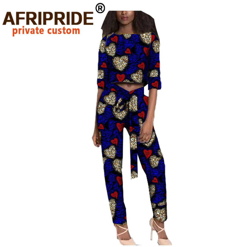 Afrirpride Африканский женский костюм с брюками выполненный по индивидуальному