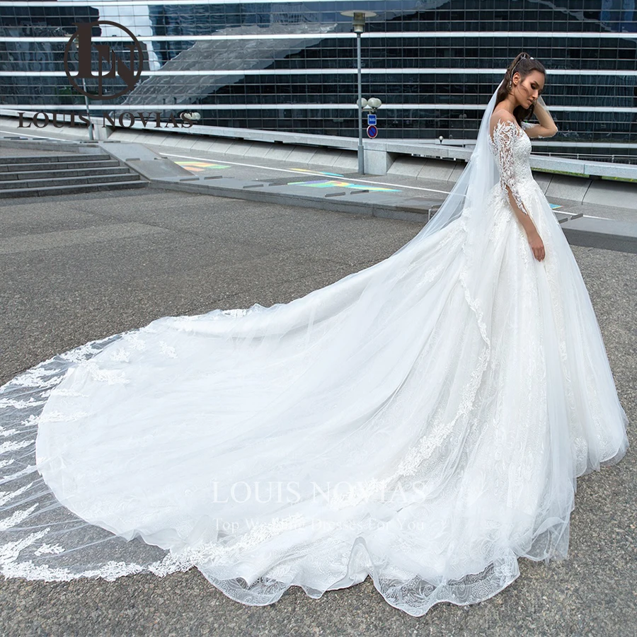 Женское свадебное платье с вышивкой LOUIS NOVIAS черное ТРАПЕЦИЕВИДНОЕ ПЛАТЬЕ С