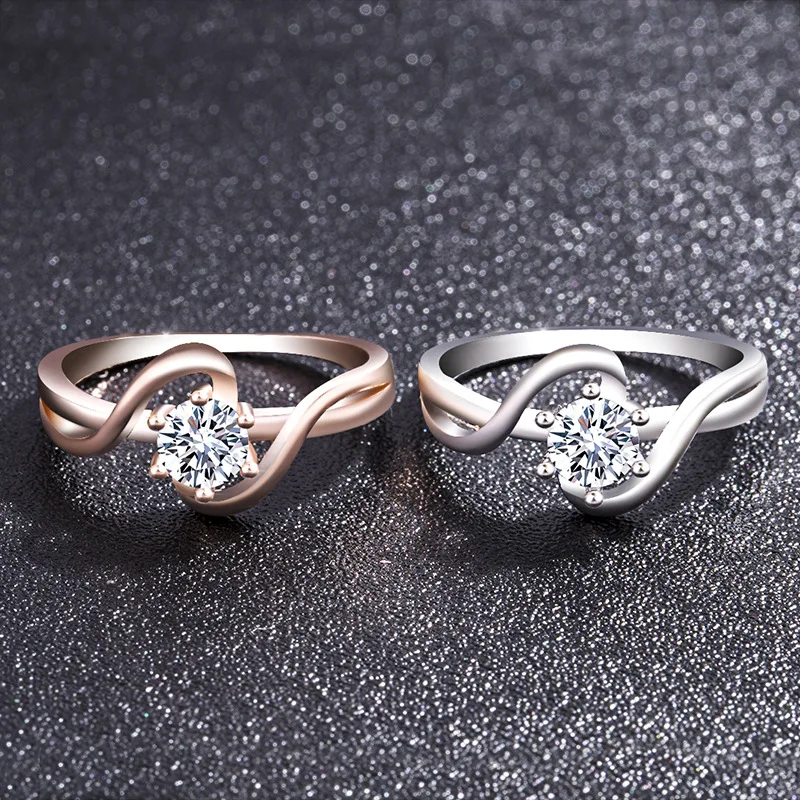 Модное серебряное/розовое золото уникальный дизайн высокое качество кубический