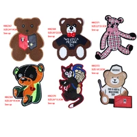 cartoon decorative patch bear doll cat icon towel embroidered applique patches for diy iron on badges on clothes stickers