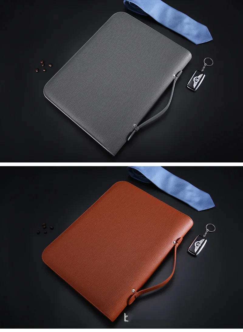 A4 Padfolio файл зажим для шкафа роскошный скоросшиватель фишарио Органайзер держатель деловые кольца менеджер портфель на молнии спиральная записная книжка