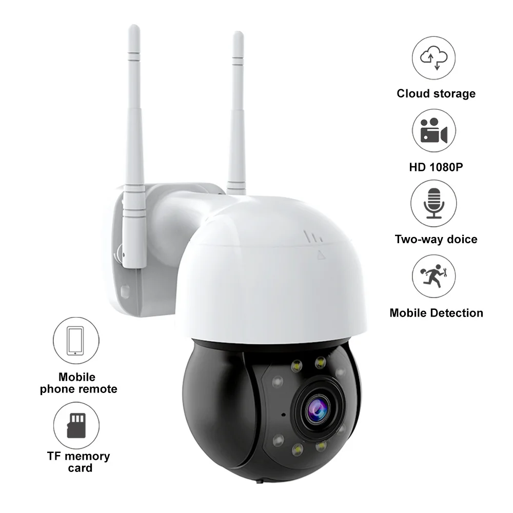 1080P PTZ WIFI IP камера беспроводная HD Домашняя безопасность ИК-камера купольная аудио