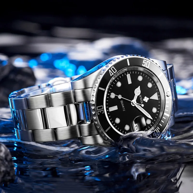 WWOOR 2022 New Top Brand Luxury Fashion Men Watch Waterproof Quartz Sports Calendar Luminous Dive Male Wristwatches Reloj Hombre multi time zone men watch square brand casual sports digital waterproof wristwatches for male luxury fashion silicone clocks new