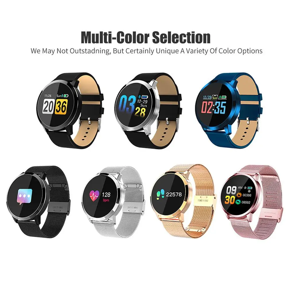 Q8 Смарт часы OLED цветной экран мужские и женские умные модные фитнес трекер