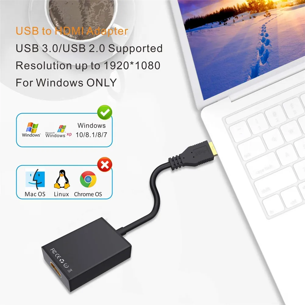 USB в HDMI адаптер HD аудио видео кабель конвертер 3 0 для нескольких мониторов 1080P