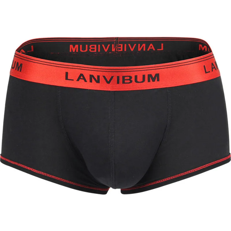 LM623 redblack 18 видов стилей, розовый, Senson, мужское нижнее белье, мужские боксеры, сексуальные, хлопок, Cuecas, боксеры, мужские шорты, Гей Нижнее белье, мужские трусы для мальчика - Цвет: LM623 redblack