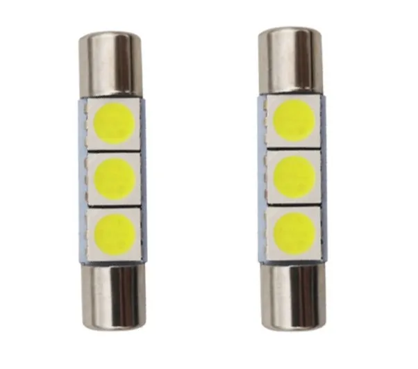 10 шт. белый Festoon C5W 28 мм 31 36 39 41 3 SMD Автомобильный светодиодный внутренняя номерная