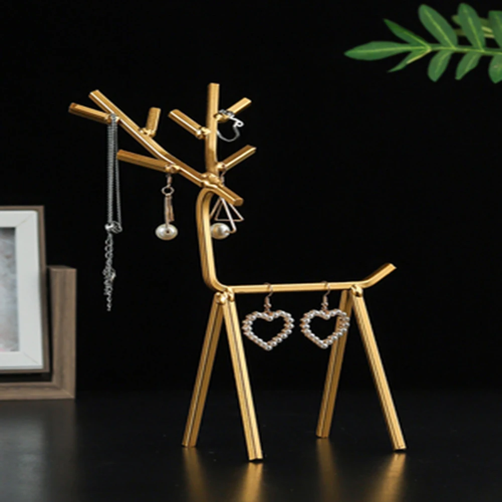 

Nordic Light luxury dresser Fawn Decorative jewelry rack Bedroom Creative Earrings Necklaces Take on the display rack Jewelry