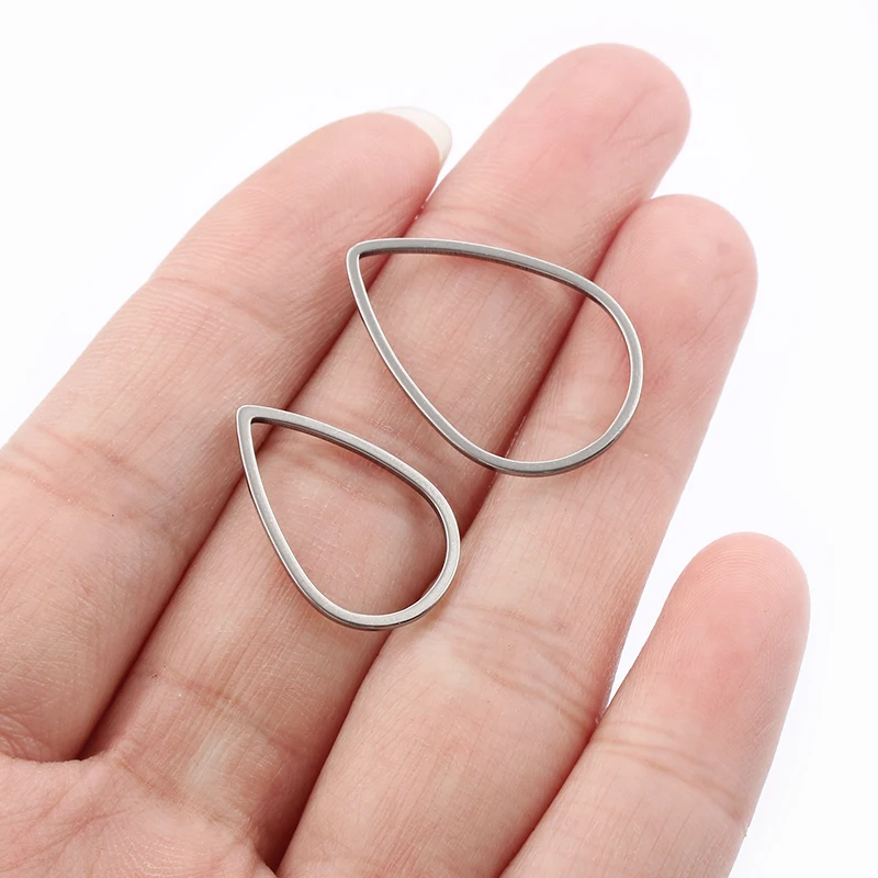 20 шт. подвески из нержавеющей стали в виде капли|Шармы| |