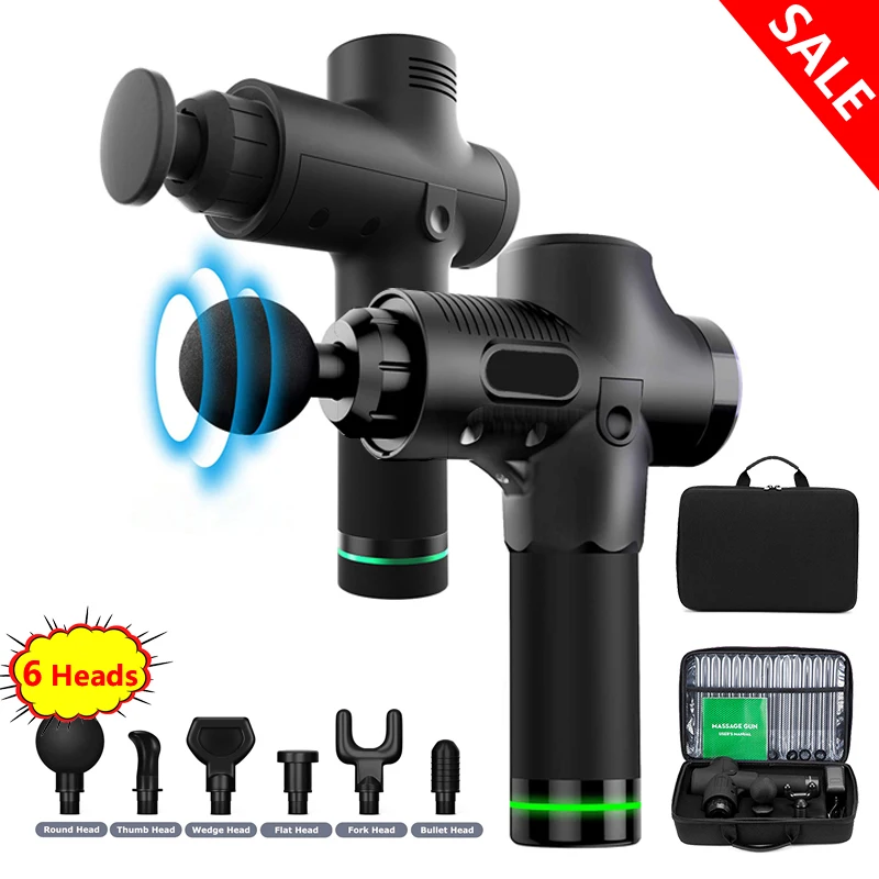 LCD Muscle Massage Gun Electric Body Relaxation Vibration Massager For Sport Pain Relief Deep Tissue Neck Slimming | Красота и