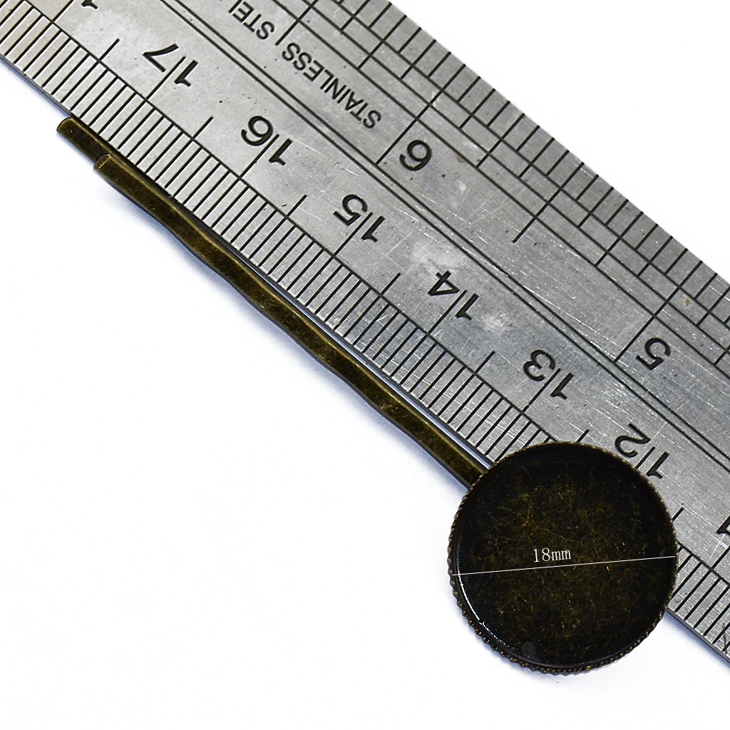 6 шт. уникальные латунные заколки для волос с кабошоном |