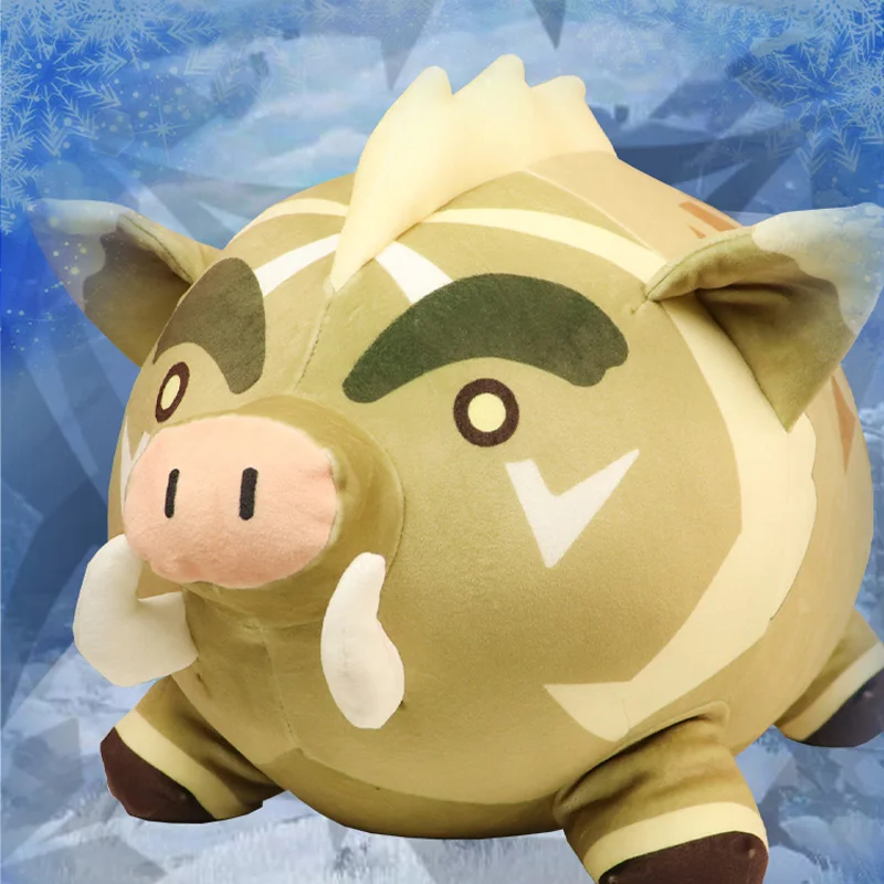 

Genshin Impact Mondstadt Snow Mountain Pig Wild Boar King Soft Doll Stuffed Toy Cosplay Props Stuffed Pillow Plushie Merch Gifts