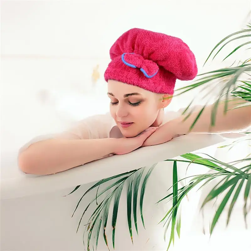 

4Pcs Soft Microfiber Hair Drying Caps Ultra Absorbent Fast Drying Hair Wrap