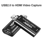 4K Карта видеозахвата USB 2,0 HDMI-совместимый видеорегистратор записывающая коробка для PS4 DVD видеокамеры записи прямой трансляции