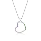 Ожерелье женское из серебра 925 пробы, разноцветное
