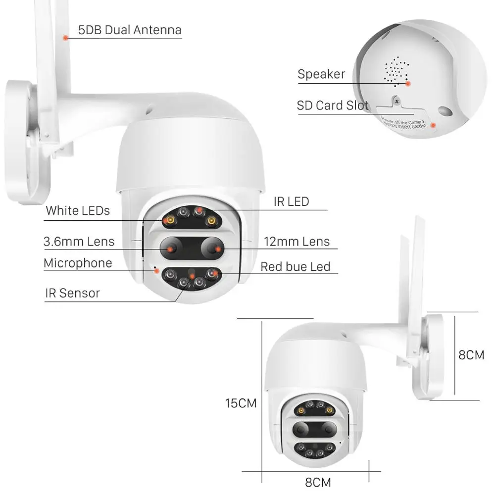 

1080P Wifi PTZ 2MP 4X IP P2P CCTV
