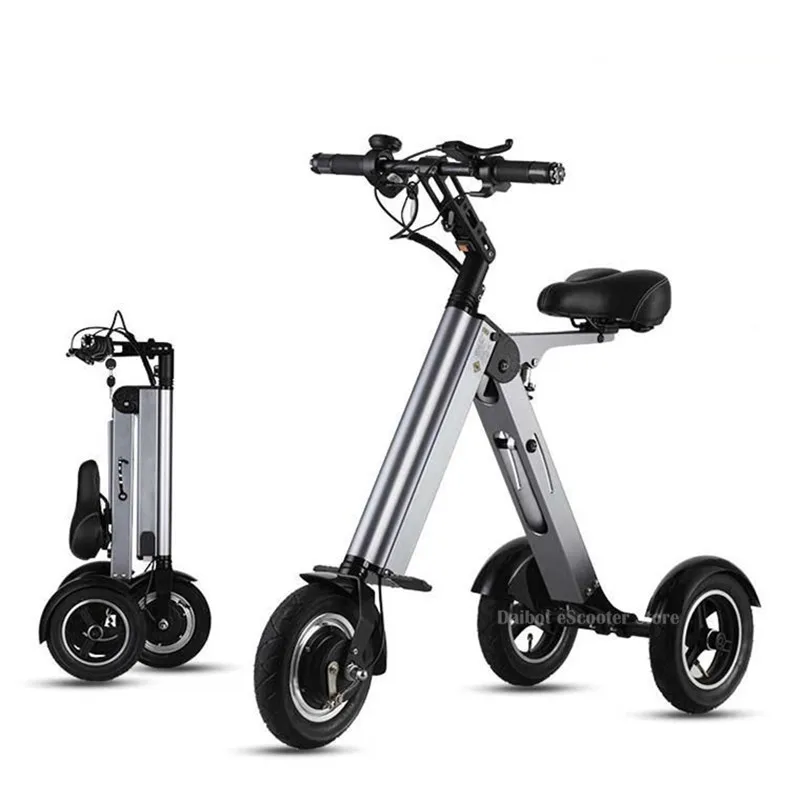 

2023 Tricycle électrique pliant à 3 roues, 10 pouces, 250W, 36V, gris/noir, Scooters électriques portables pour adultes