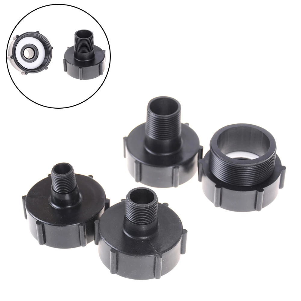 Black Gallon IBC Tote Tank Drain Adapter Coarse Thread Garde