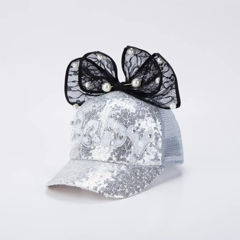 Детская бейсболка DeePom Снэпбэк кепки для девочек детская большая пряжа бант