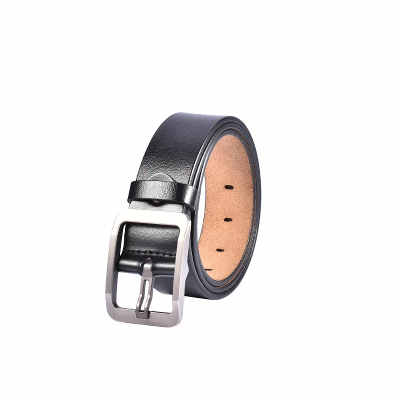 

Men's belt pin buckle leather men's cowhide middle-aged and young trousers