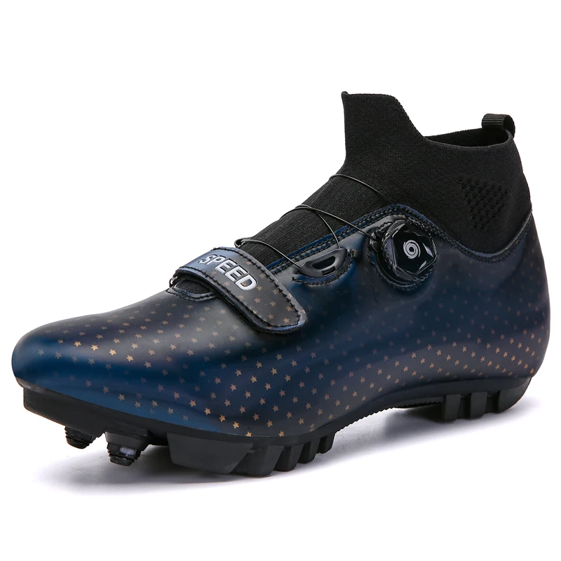 

New Style Color Changing Bicycle Shoes High Top Man Mountain Women Road Bike Sneakers Professional Self-locking Cycling shoes