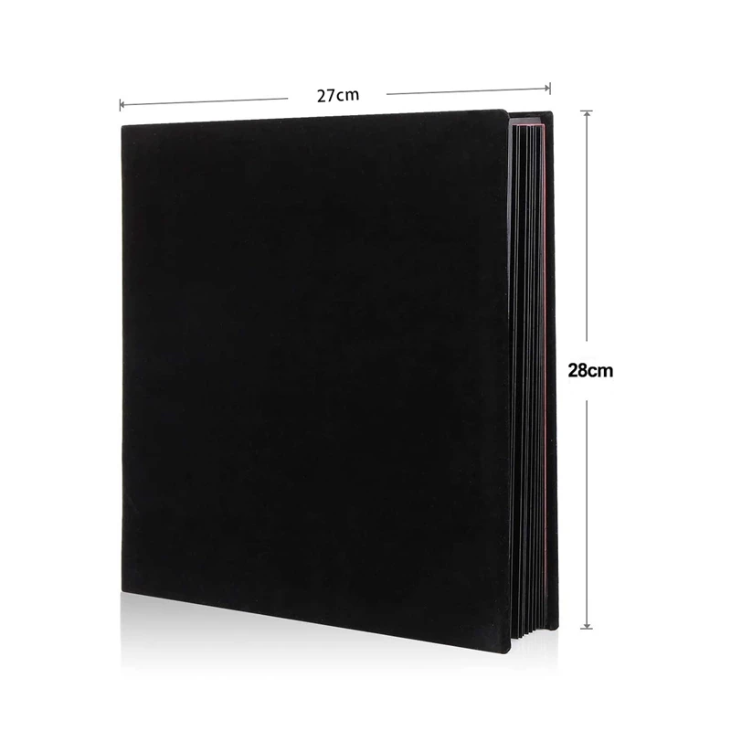 

Photo Album Scrapbook Velvet Cover Thick Pages with Protective Film Save Images Permanently,Memory Book,Best Gift Choice
