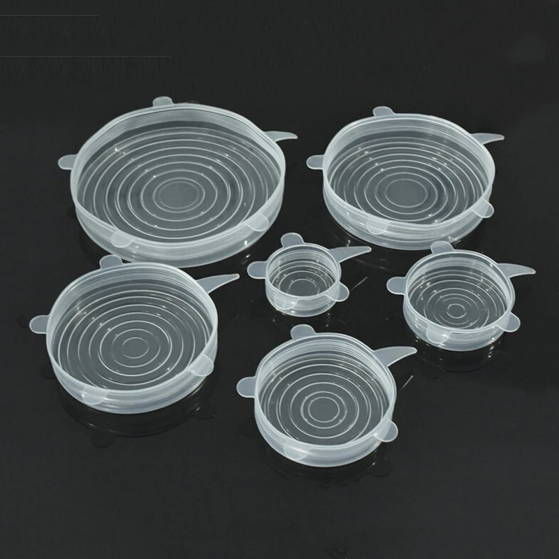 6 шт./партия многоразовые силиконовые Еда Обёрточная бумага стрейч вакуумные