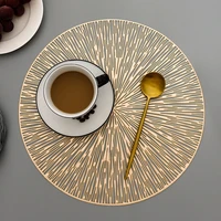 pvc fireworks hollow nordic style non slip kitchen placemat coaster insulation pad dish coffee table mat home hotel decor 51036