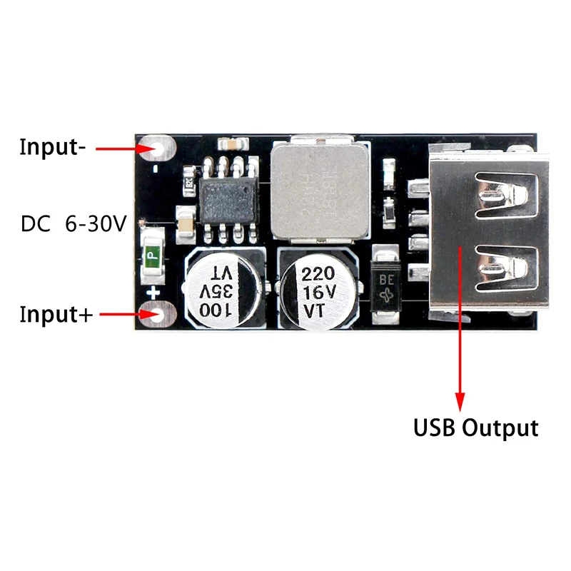 USB понижающий преобразователь 4 шт. DC модуль 6 32 в 12 В 24 до 5 QC 3 0 зарядный Модуль