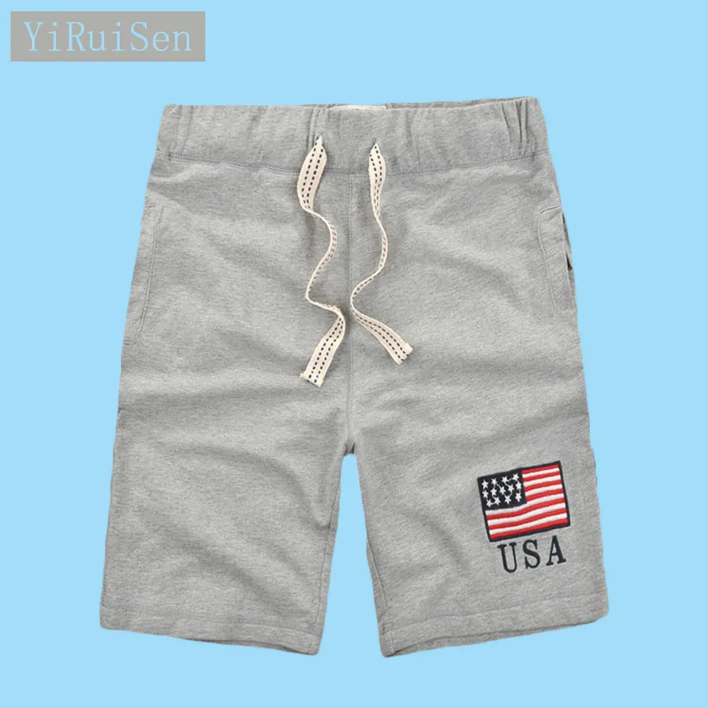 

Винтажные мужские шорты из 100% хлопка для бега YiRuiSen, летняя повседневная одежда, мужская одежда с вышивкой, пляжные домашние баскетбольные ш...