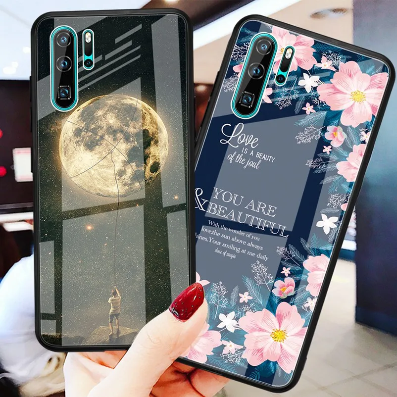Роскошный стеклянный чехол для Huawei P30 Pro P20 Lite Honor 8X 10 10i 20i телефона Mate 20 Nova 3 3i 2i 3e |